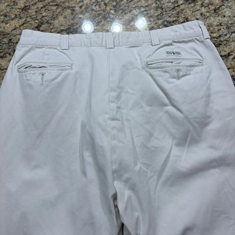 Polo Ralph Lauren Philip Pant Mens 36x34 Beige Cotton Chino Straight Leg Stone
